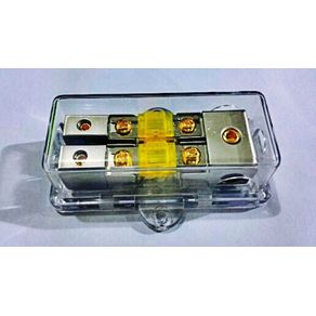 Porta Fusível 3 Entradas de 4 Awg 2 Saídas 8Awg 2 Fusiveis
