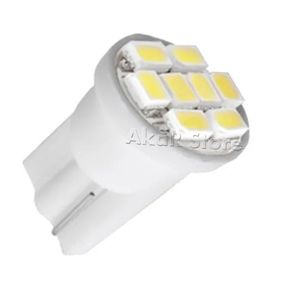 Lampada Base Vidro 8 Led Super Branca
