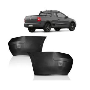 Para-Choque Ts Saveiro G5/G6 Preto C/Furo P/Sensor Ld