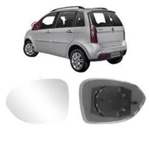 Suporte Retrovisor Fiat Idea 2011/ com Vidro Metalizado A Esquerda