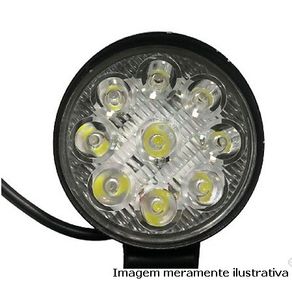 Lampada Led Worklight Redondo (Farol Auxiliar) 13W 10V 30V