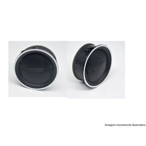 Difusor de Ar Gol/ Voyage/ Saveiro G6 13/16 Preto C/ Aro Prata Botao Preto