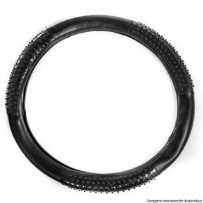 Capa para Volante Preto com Preto com Massageador