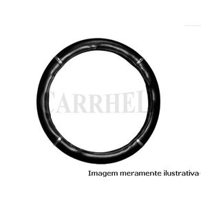 Capa para Volante Universal Preta com Aro Cromado