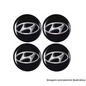 Jogo Emblema Calota Hyundai Resinado