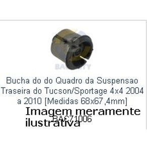 Bucha Eixo Suspensao Traseira ( Par ) Ld Le 68X67,40Mm Hyun