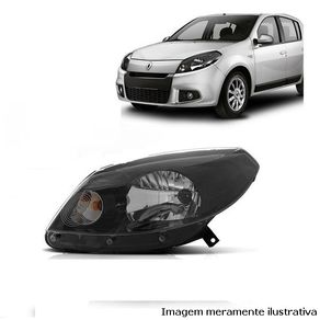 Farol Sandero Stepway 15/ Mascara Negra Ld