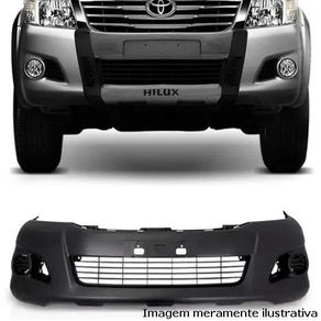 Para-Choque Dt Hilux 18/20 Preto Liso C/Grade