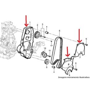 Kit Cobertura Tampa Protecao Correia Motor Gm Corsa Classic