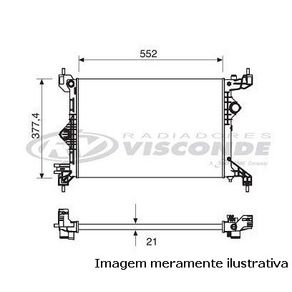 Radiador Dagua Sistema Denso Gm Cobalt 1.4 1.8 Onix 1.0 1.4