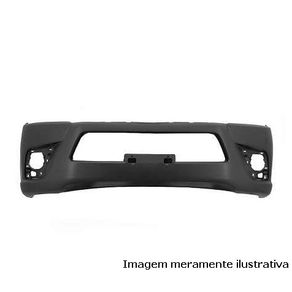 Para-Choque Dt Hilux 15/18 Preto Liso S/Grade Cabine Simples