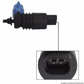 Bomba Motor Limpador Dagua Para-Brisa 2 Saídas com Conector