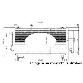 Condensador Ar Condicionado 290X572x17 Gm Celta 1.0 1.4 200