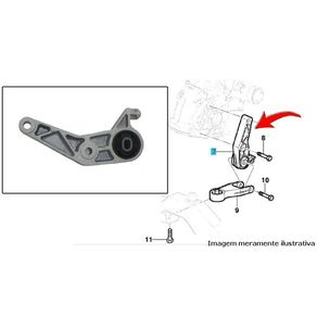 Patilha Coxim Motor Traseiro Vertical Direita Gm Corsa 2002/2011