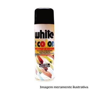 Tinta Spray White Color Jet Orbi Preto Brilhante 340Ml