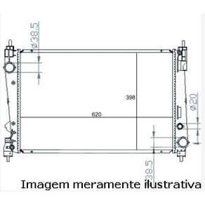 Radiador Dagua Sistema Denso Fiat Punto 1.6 1.8 2008/2012 L