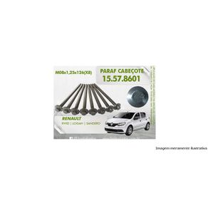 Paraf Priss Conico Cabecote Mt Logan/ Sandero/ Kwid 1.0 12V 3Cil 17/ (Kit C/ 08Pçs)