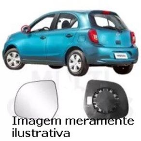 Suporte Retrovisor Nissan March 2011/ Todos com Vidro Metal