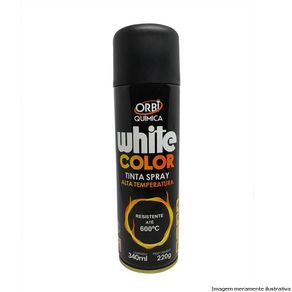 Tinta Spray White Color Jet?Orbi Preto Fosco 340Ml (Alta Te