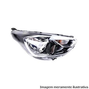Farol Ka Hatch/ Sedan 19/21 (Mascara e Acabamento Cromados) Ld