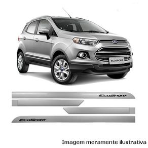 Friso Lateral Ford Ecosport 2013/ 4 Portas Prata Dublin (Sl