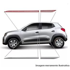 Friso Lateral Renault Kwid Prata Etoile (Slim)
