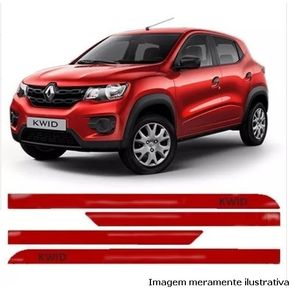 Friso Lateral Renault Kwid Vermelho Fogo (Slim)