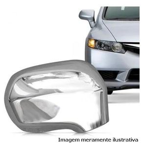 Capa Cromada Retrovisor Direita Sem Furo Honda Civic 2006/