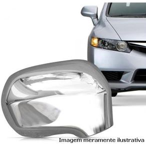 Capa Cromada Retrovisor Direita com Furo Honda Civic 2006/