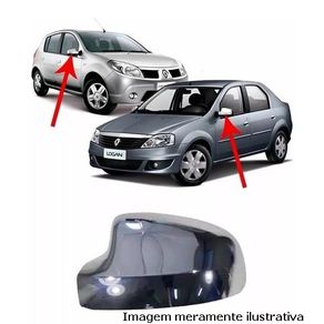 Capa Retrovisor Logan/ Sandero Cromado Ld