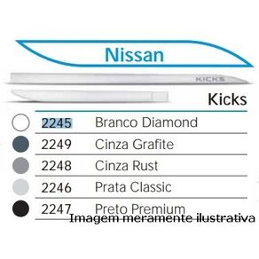 Friso Lateral Nissan Kicks Branco Diamond (Slim)