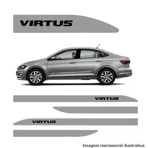 Friso Lateral Vw Virtus Prata Tungstenio (Slim)