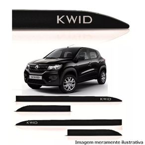 Friso Lateral Renault Kwid Preto Nacre (Slim)