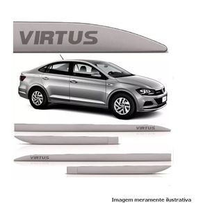 Friso Lateral Vw Virtus Cinza Platiinum (Slim)