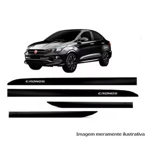 Friso Lateral Fiat Cronos Preto Vulcano (Slim)