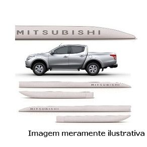 Friso Lateral Mitsubishi L200 Dakar 4 Portas Prata Tecno (S