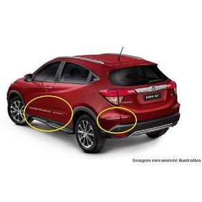 Friso Lateral Traseiro Honda Hrv Prata Platinum (6 Pecas Co