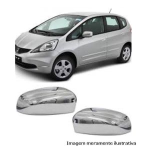 Capa Cromada Retrovisor Direita Sem Furo Honda Fit