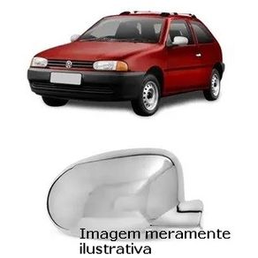 Capa Cromada Retrovisor A Esquerda Vw Gol Bola 1995/1999