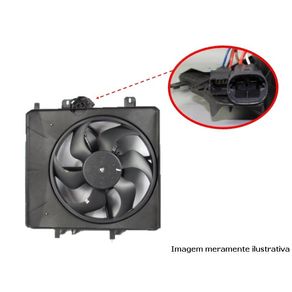 Motor Ventilador Radiador com Defletor 6 Pas com Modulo Ele