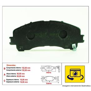 Pastilhas de Freio Dt Gm S10 2.5 2.8 2017/ Trailblazer 2.8 3