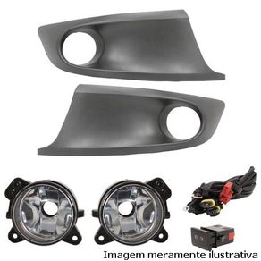 Kit Farol Milha Direita A Esquerda Vw Fox 2010/ Botao Original Sem Grade