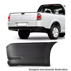 Ponta Para-Choque Ts Saveiro G3 03/05 G4 05/10 Preto Liso Ld