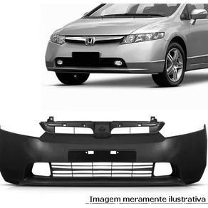 Para-Choque Dt Civic 07/ C/ Rebaixo C/ Furo Auxiliar