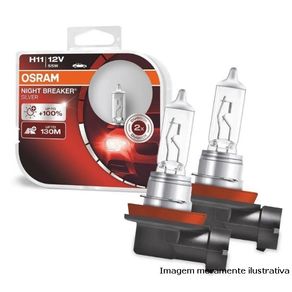 Lampada Biodo H11 12V 55W Duo Farol Night Breaker Silver (100%+Luz)