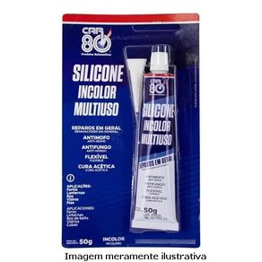 Cola Adesivo Silicone Incolor Car 80 50G