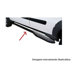 Spoiler Lat Strada 05/ C/ Kit Fixacao Preto