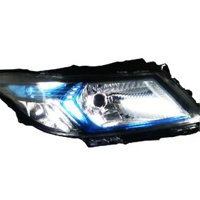 Farol Direito Gm Onix 2012/ Prisma 2013/ H4 Moldura Azul