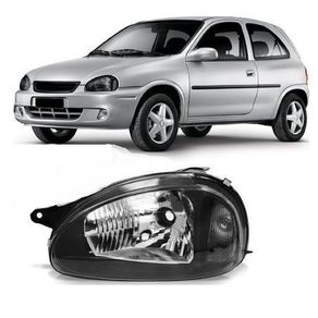 Farol Direito Gm Corsa Classic 2000/ Carcaca Preta