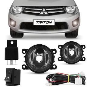 Kit Farol Milha Direita A Esquerda Mitsubishi L200 Triton 2017/